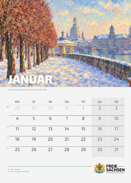 Wandkalender Heimat in Bildern (Sachsen)
